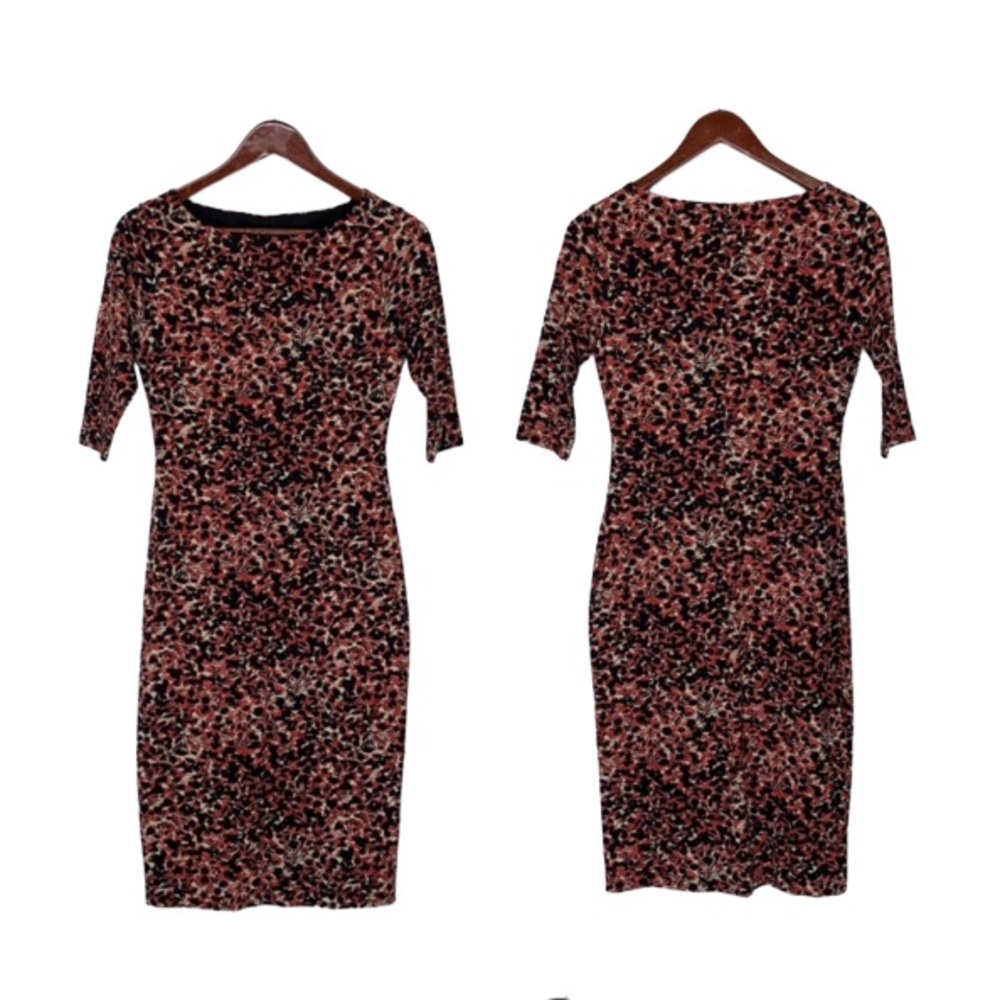 Peruvian Connection Panthera Pima Cotton Floral Dress With Sleeves Nwt Size XS